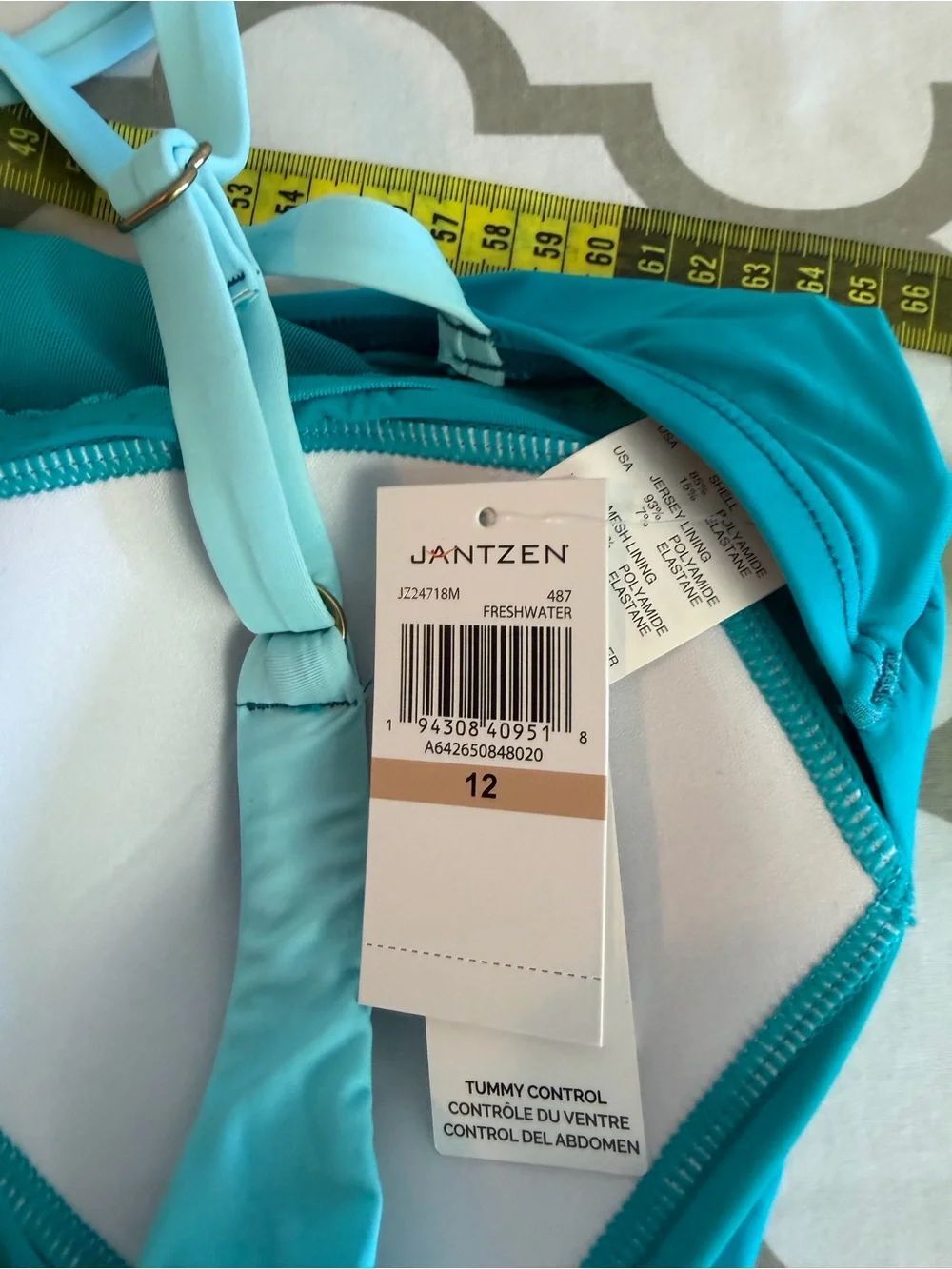 Jantzen one piece swimsuit NWT Size 12 - Picture 2 of 10